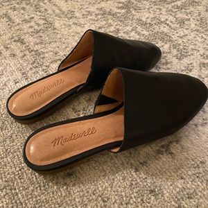 Madewell Black Leather Mules